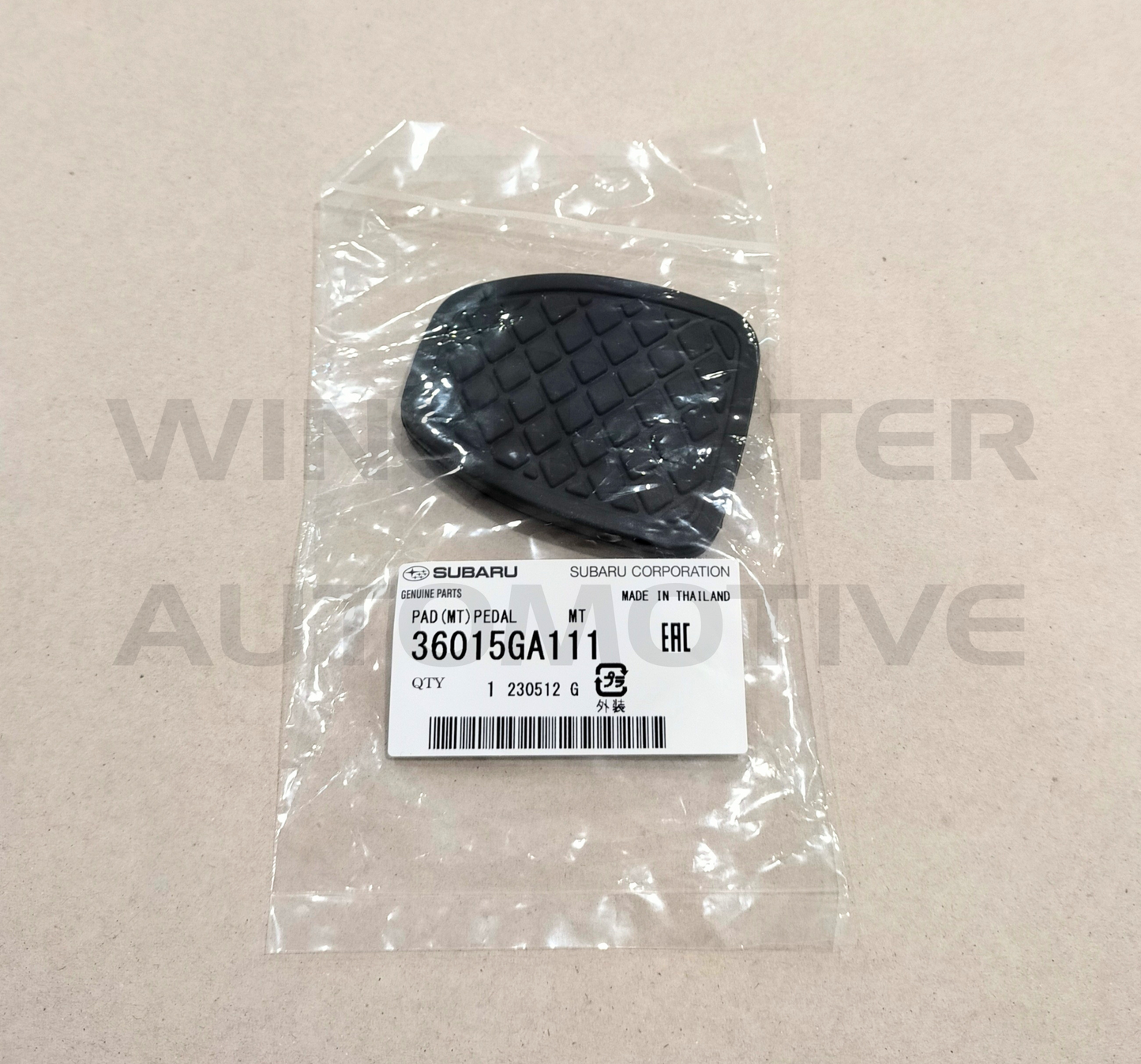 SUBARU CLUTCH / BRAKE PEDAL RUBBER - 36015-GA111