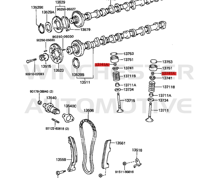 1FZ-FE VALVE LOCK / COLLET x 2
