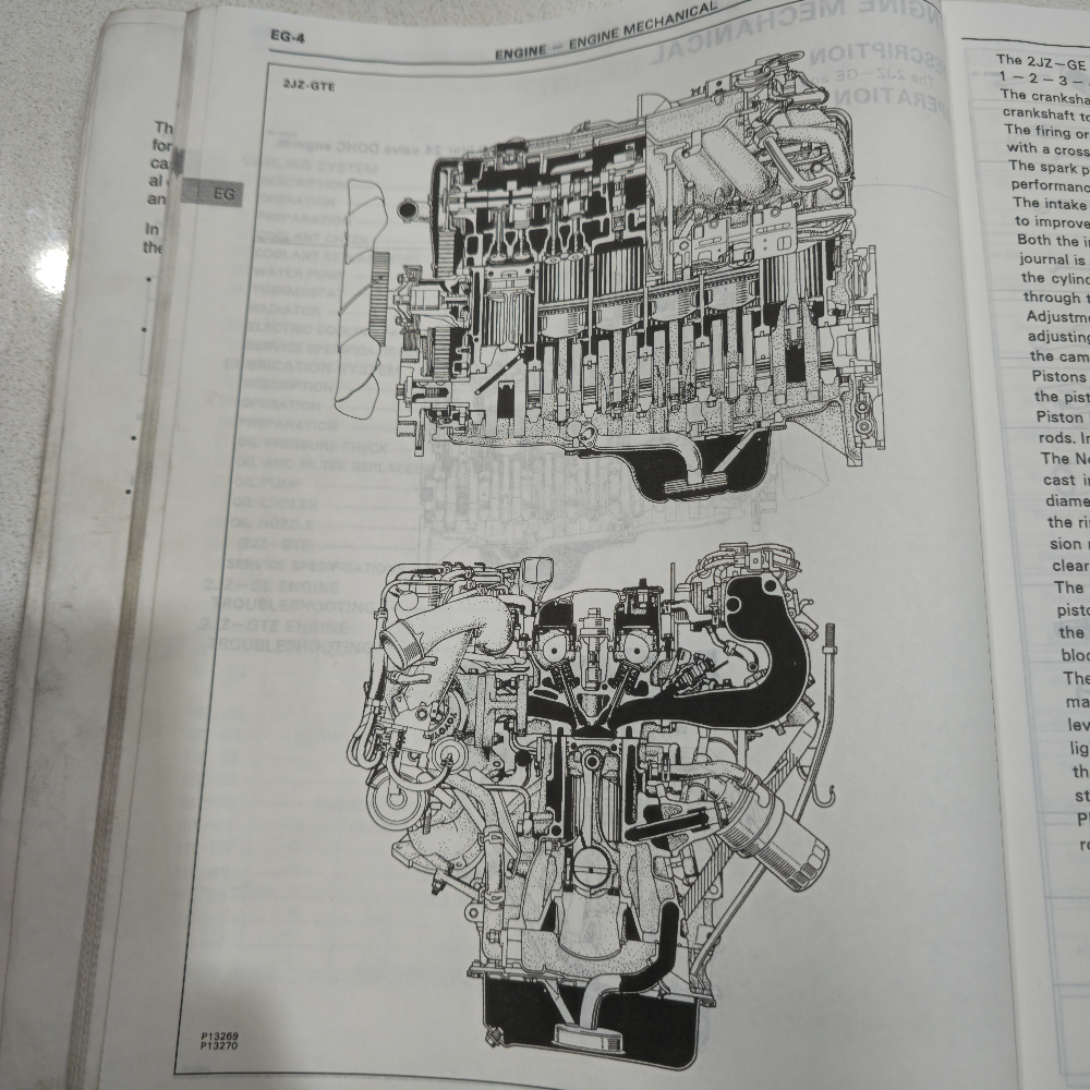 JZA80 SUPRA AND 2JZGTE/GE FACTORY TOYOTA WORKSHOP MANUALS