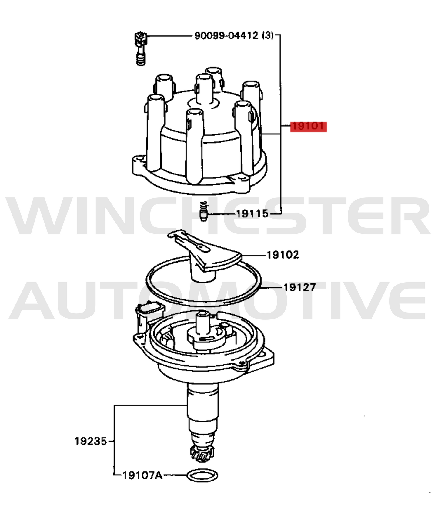 1FZ-FE YEC DISTRIBUTOR CAP