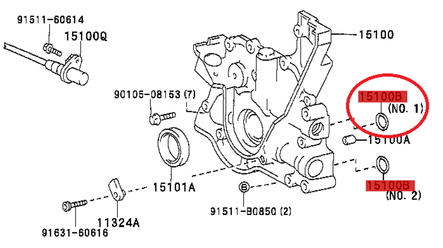 NEW OEM TOYOTA OIL PUMP O-RING NO.1 P/N 96721-24022