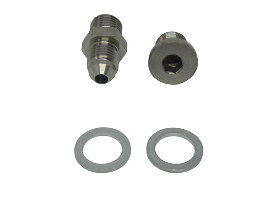 1JZ / 2JZ OIL FEED FITTINGS PACK. STAINLESS STEEL