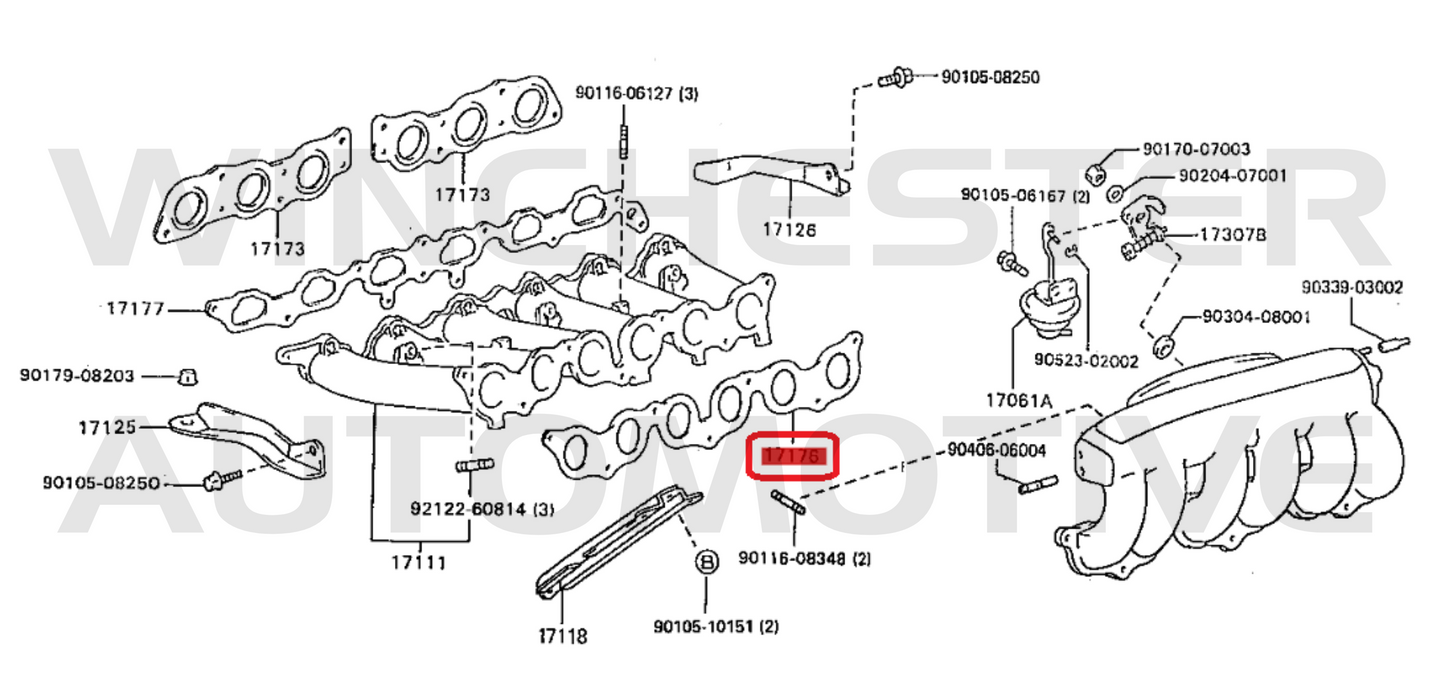 2JZ-GE INTAKE COLLECTOR GASKET 17176-46020