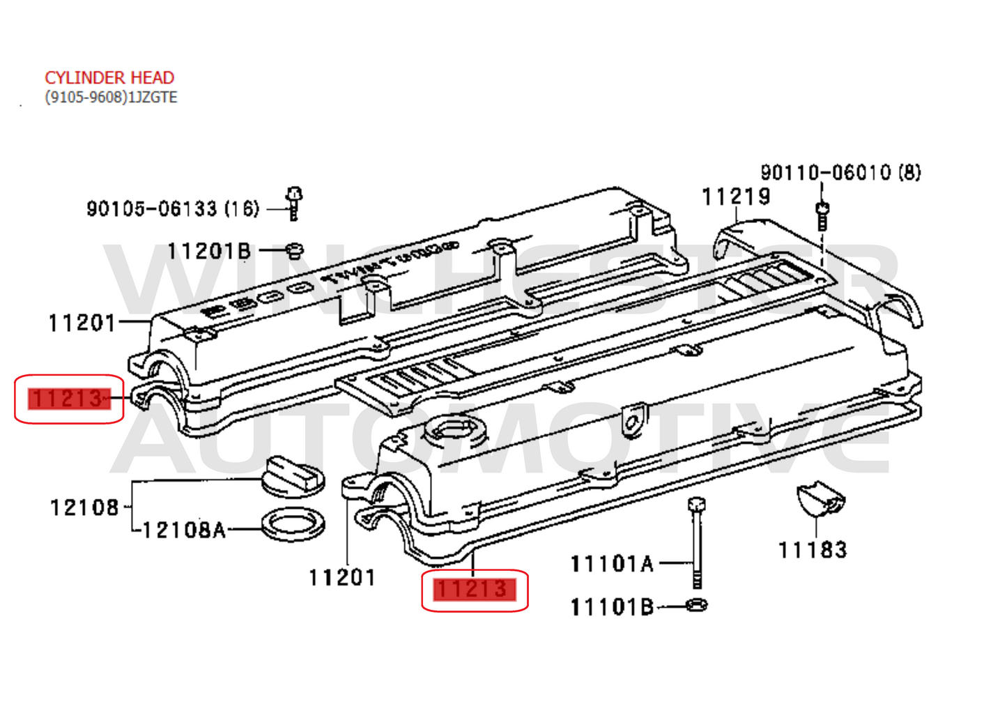 AFTERMARKET 1JZ-GTE NON VVTI VAM COVER GASKET x 2 - 11213-88400