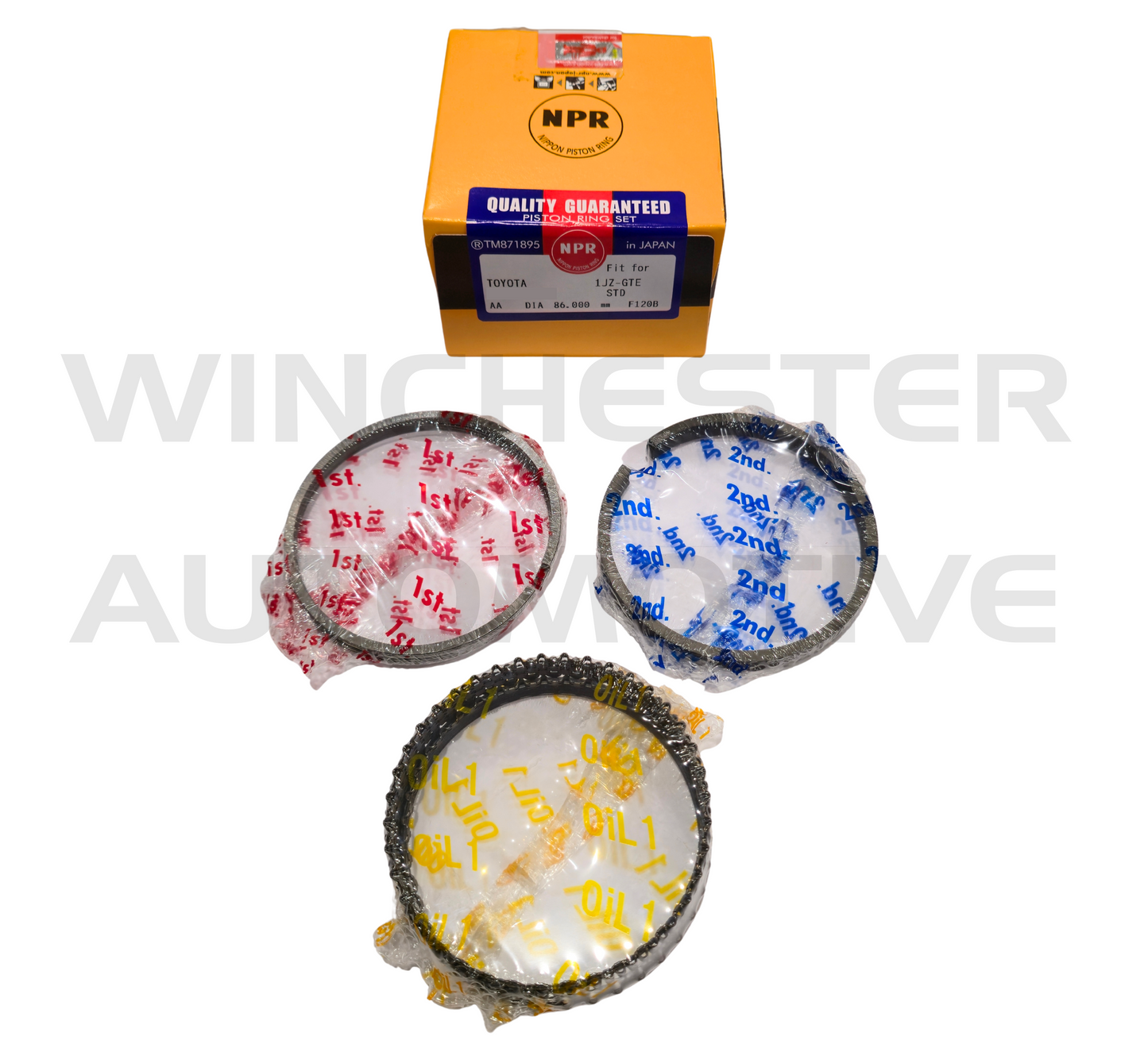 NPR 1JZ-GTE PISTON RINGS - FULL SET