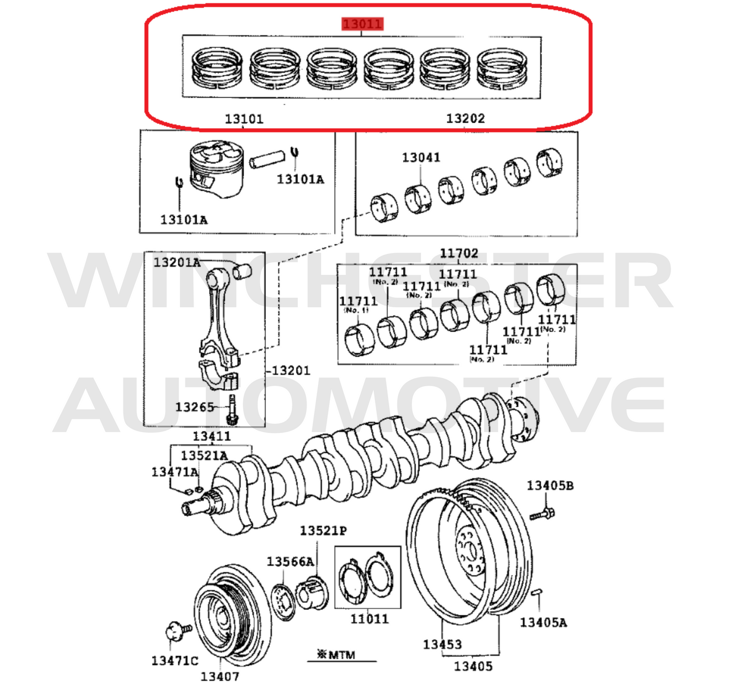 NPR 1JZ-GTE PISTON RINGS - FULL SET
