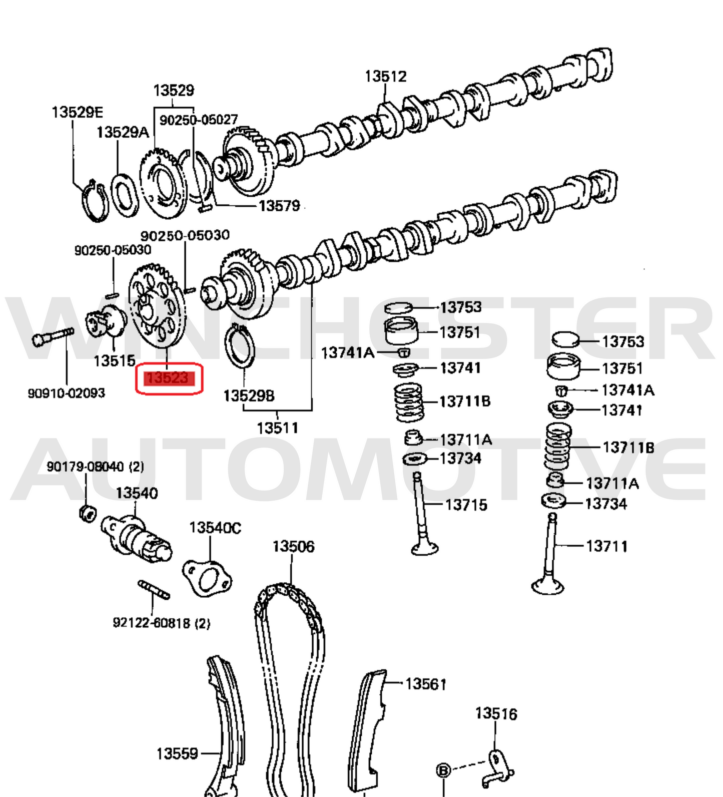 OEM 1FZ-FE CAMSHAFT GEAR - 13523-66020