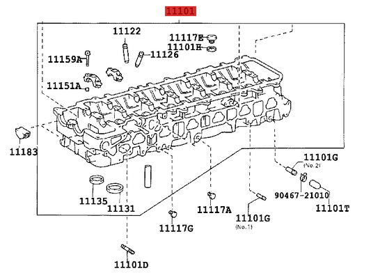 NEW OEM TOYOTA 1FZ-FE CYLINDER HEAD 11101-69155