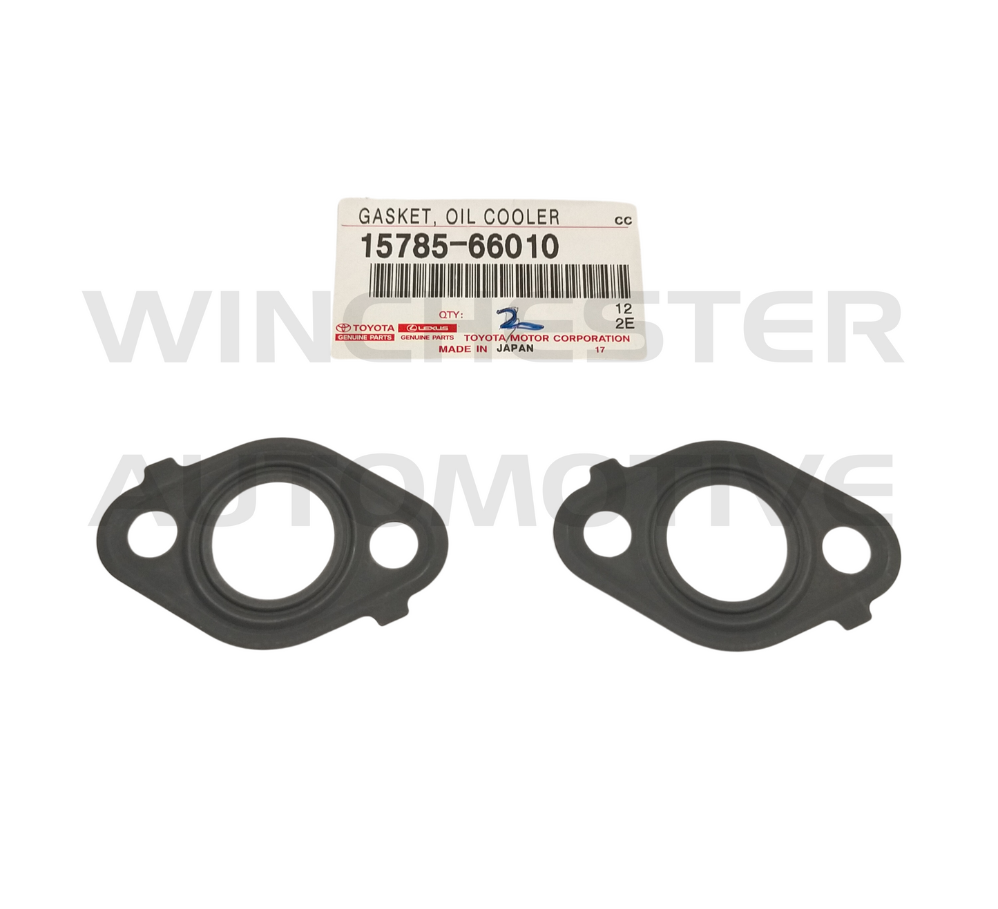 2 x 1FZ-FE LANDCRUISER OIL COOLER GASKETS - 15785-66010