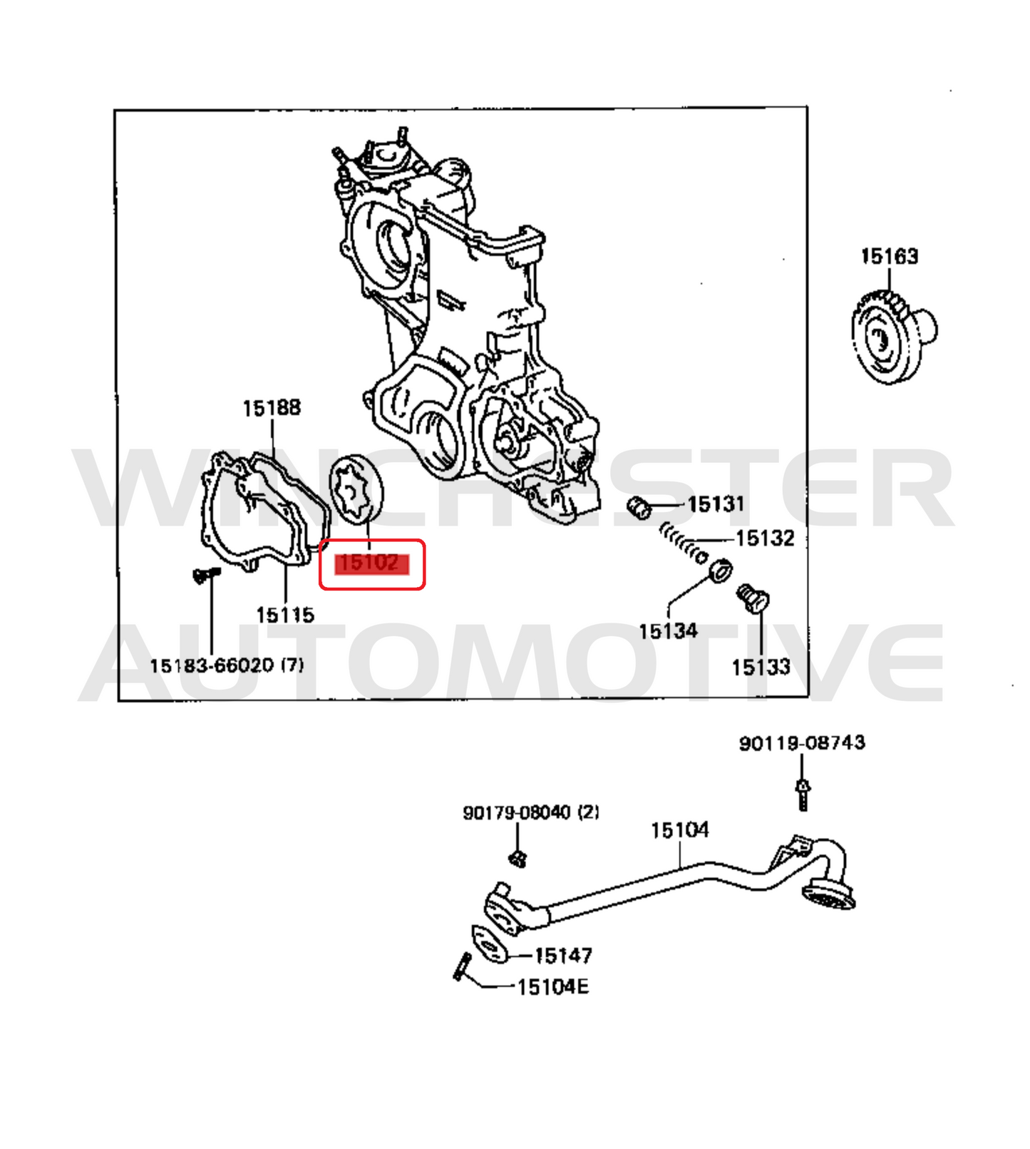 1FZ-FE OEM OIL PUMP GEARS 15102-66020