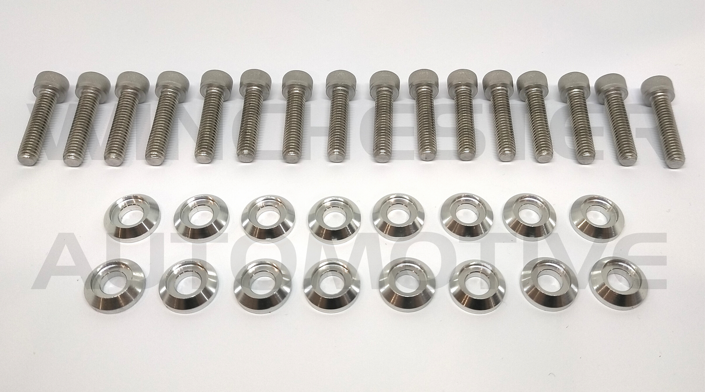 16 x 1JZ-GTE / 2JZ-GTE CAM COVER BOLTS AND BILLET WASHERS