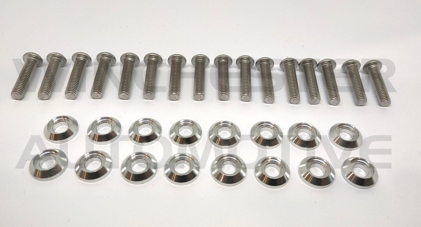 16 x 1JZ-GTE / 2JZ-GTE CAM COVER BOLTS AND BILLET WASHERS