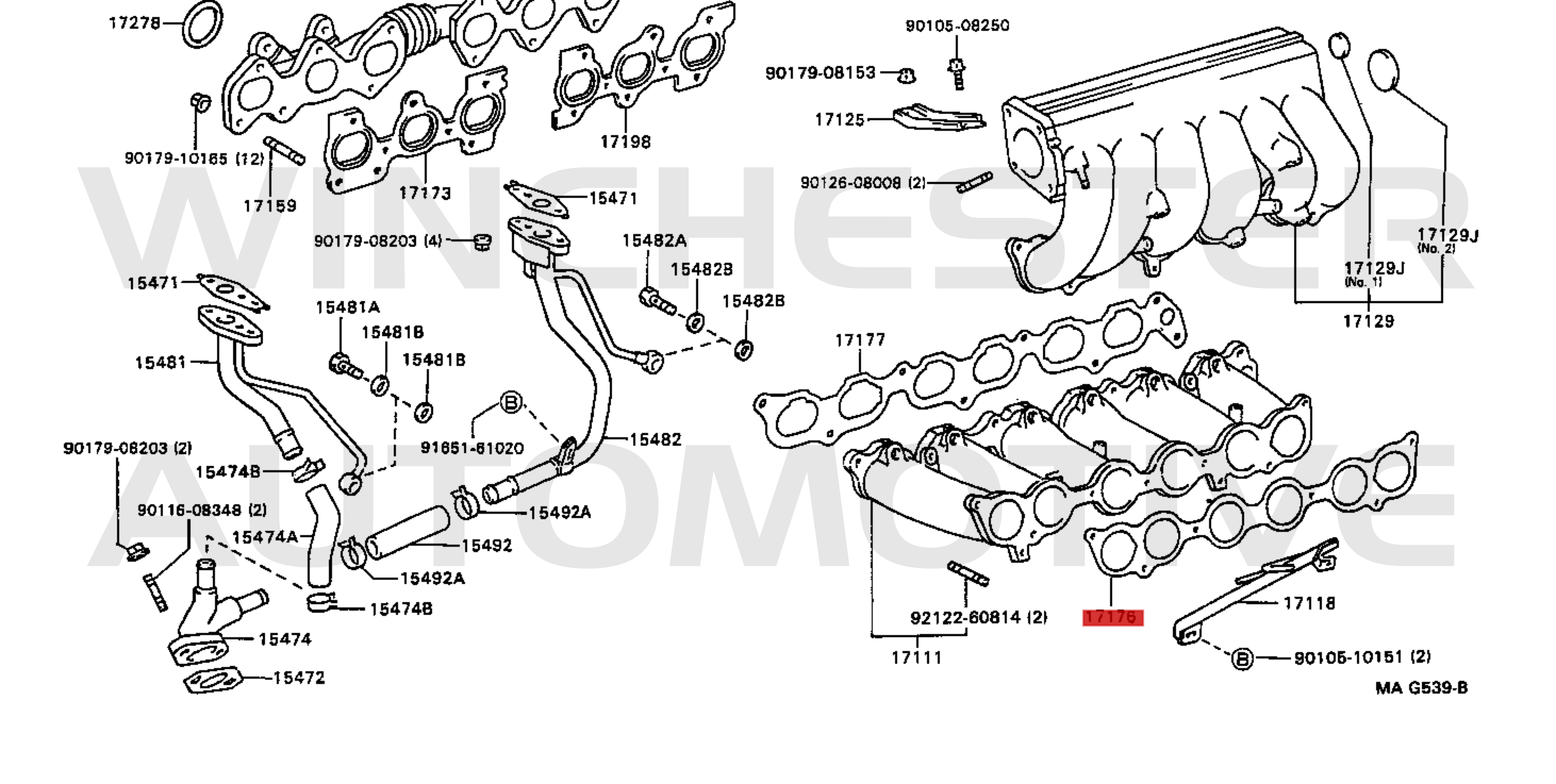 2jz Gte Oem Intake Gasket 2 Winchester Automotive