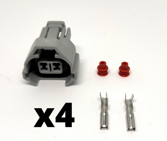 4 x DENSO LOW GUIDE INJECTOR CONNECTORS