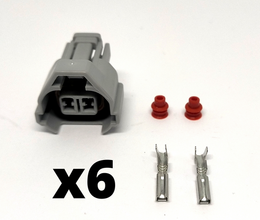 6 x DENSO LOW GUIDE INJECTOR CONNECTORS