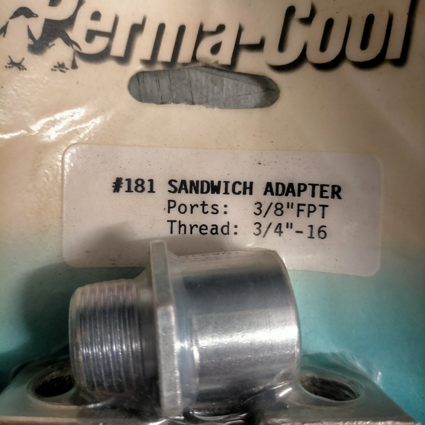 PERMACOOL 3 / 4" -16 OIL SANDWICH PLATE FOR OIL COOLER