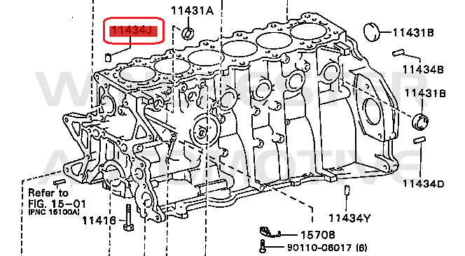 1JZ / 2JZ CYLINDER HEAD TO BLOCK ALIGNMENT DOWEL