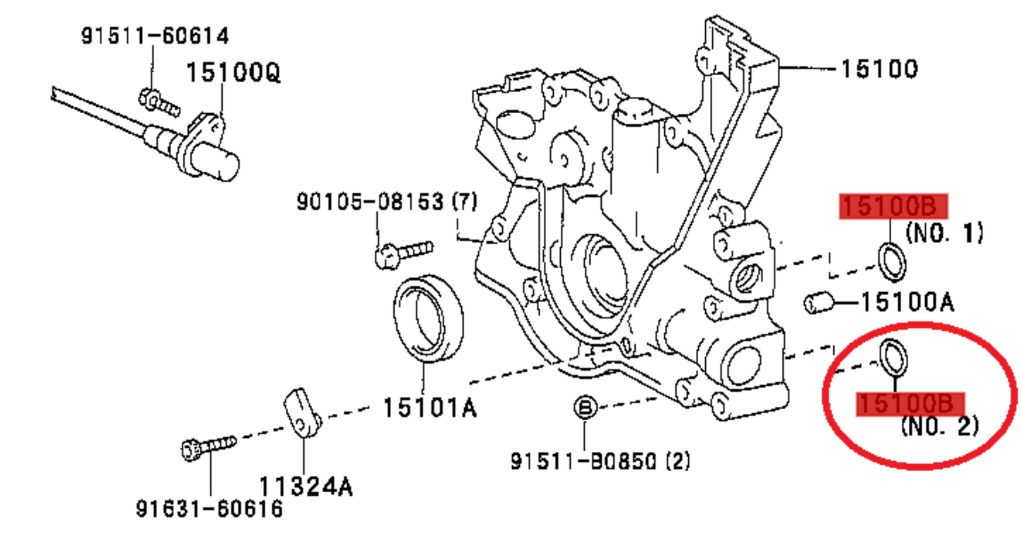 OEM 1JZ / 2JZ OIL PUMP O-RING N0.2 P/N 96721-24031