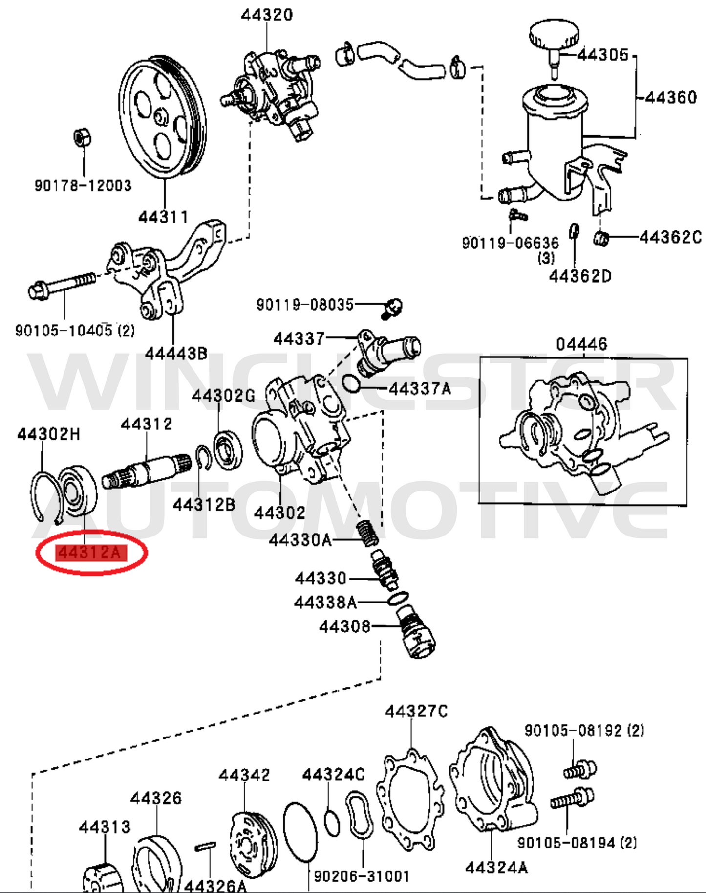 1JZ / 2JZ POWER STEERING PUMP BEARING