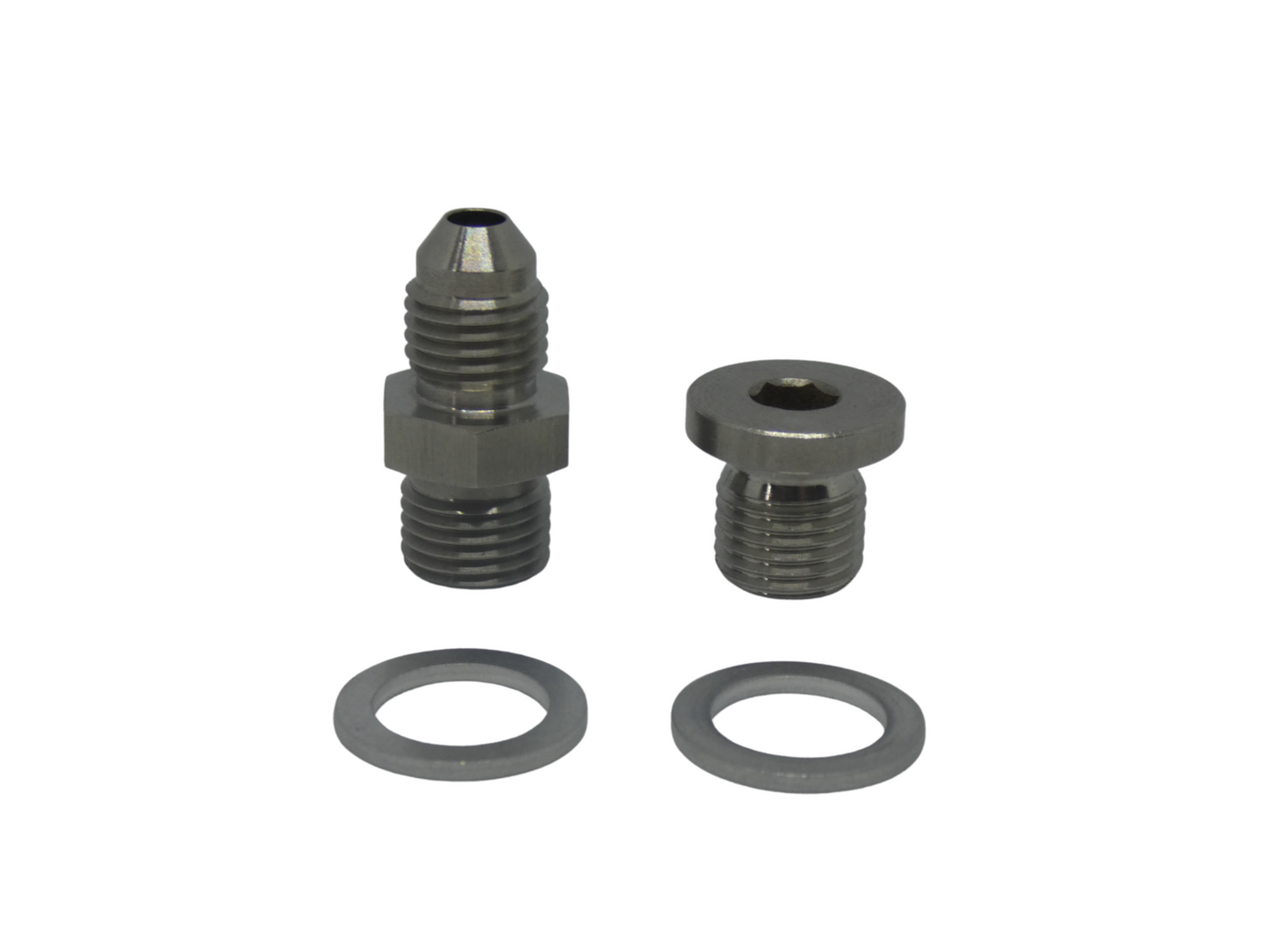 1JZ / 2JZ OIL FEED FITTINGS PACK. STAINLESS STEEL