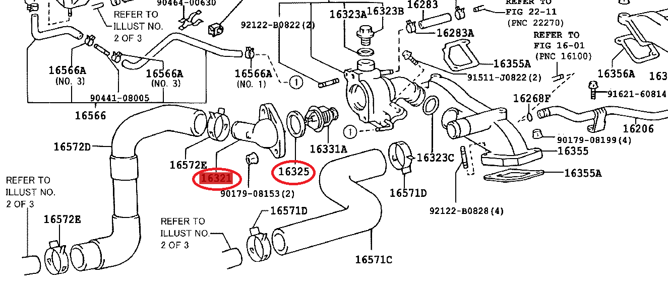 1UZ-FE OEM TOYOTA THERMOSTAT HOUSING AND O RING