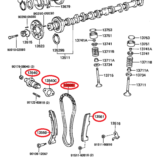 1FZ-FE OEM TOYOTA TIMING CHAIN KIT