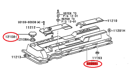 NEW OEM TOYOTA 1FZ-FE LANDCRUISER CAM COVER + OIL CAP 11201-66021