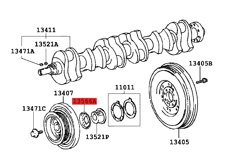 1JZ / 2JZ TIMING BELT GUIDE 13566-46010