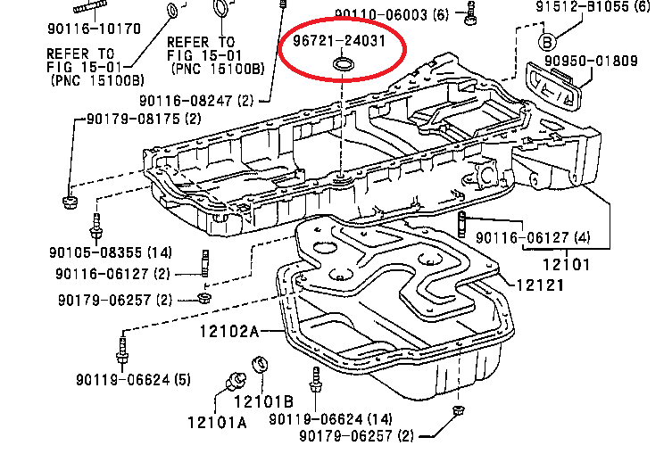 OEM 1JZ / 2JZ OIL PUMP O-RING N0.2 P/N 96721-24031